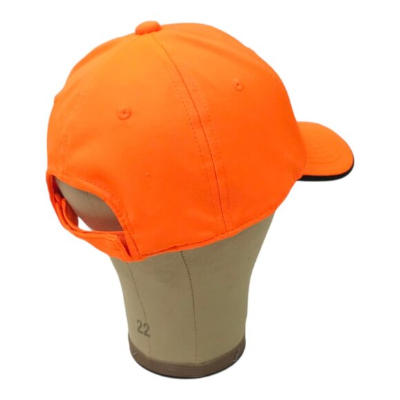 Mossy Oak Blaze Orange Strapback Cap Logo Hat Trucker Baseball Hunter Outdoor - Picture 12 of 15